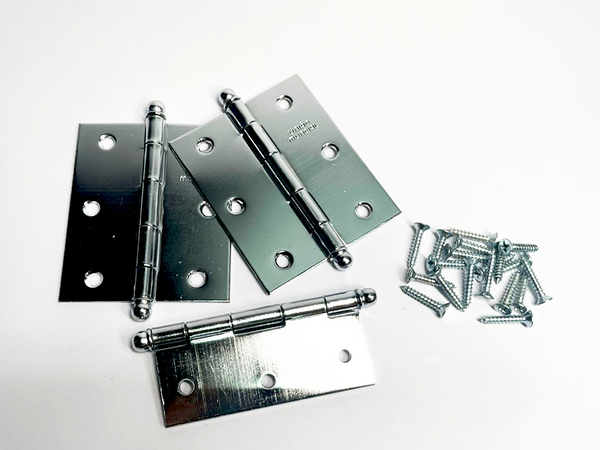 DOBRADIÇA AÇO LEVE 3"X2.1/2" SEM ANEL CROMADO COM 3 UNIDADES 621704 UNIÃO MUNDIAL