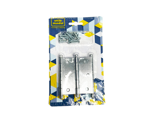 DOBRADIÇA AÇO LEVE 3"X2.1/2" SEM ANEL ESCOVADO COM 3 UNIDADES 621712 UNIÃO MUNDIAL