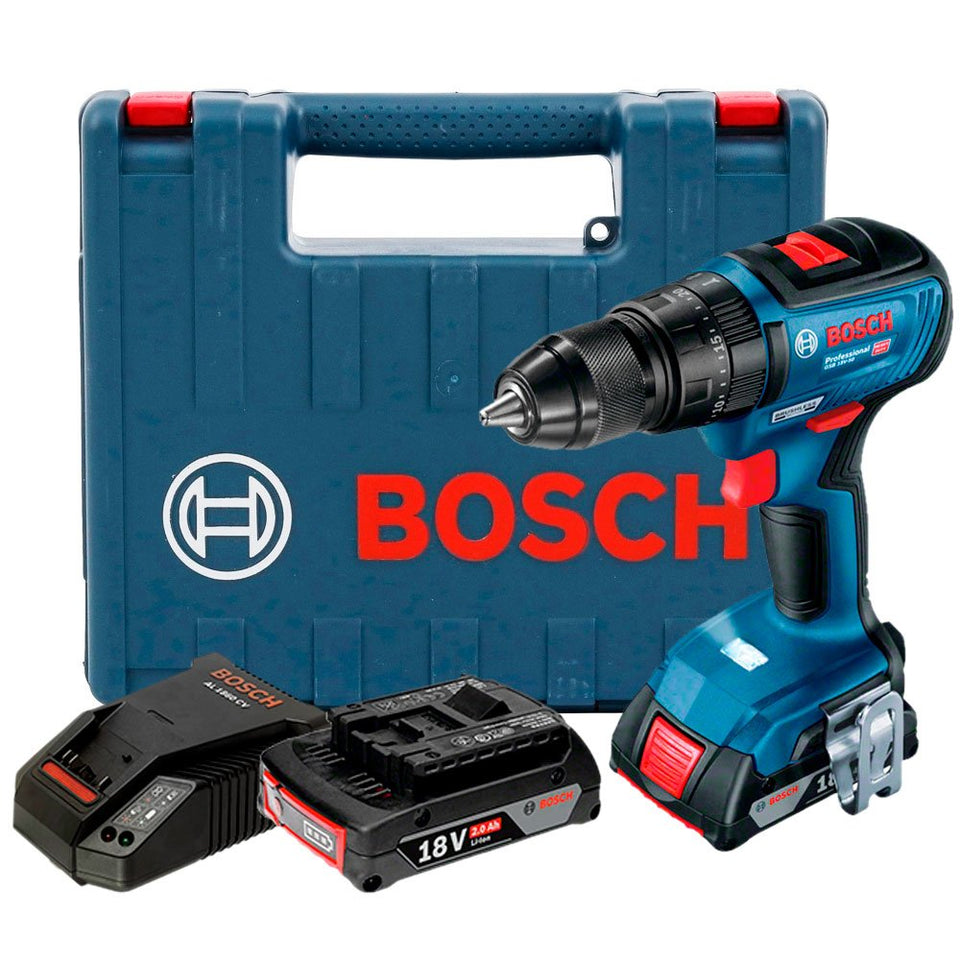 PARAFUSADEIRA / FURADEIRA À BATERIA 18V GSB 18V50 06019H51E0 COM 2 BATERIAS BOSCH