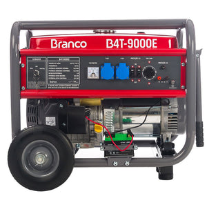 GERADOR DE ENERGIA À GASOLINA 16.5HP 9KVA MONOFÁSICO 110/220V AVR B4T 9000E COM PARTIDA ELÉTRICA 90317270 BRANCO