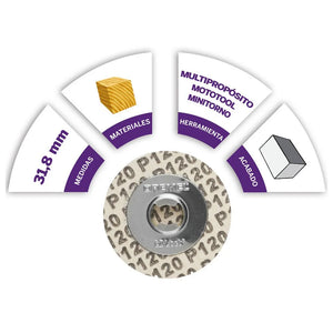 DISCO DE LIXA GRÃO 120 EZ-LOCK 2615E412AC DREMEL