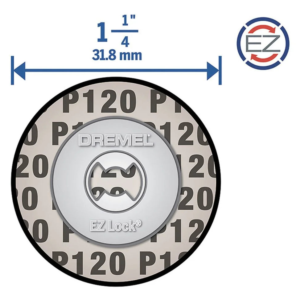DISCO DE LIXA GRÃO 120 EZ-LOCK 2615E412AC DREMEL