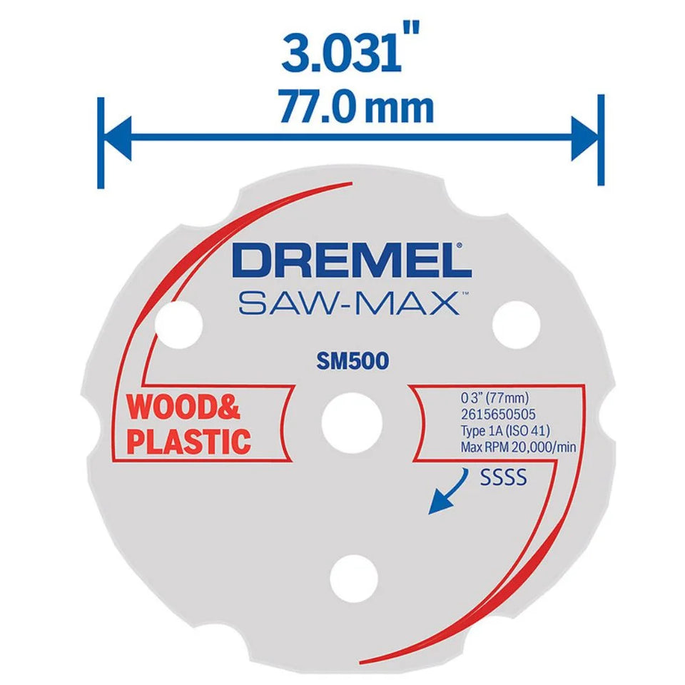 DISCO DE CORTE SAW MAX MADEIRA/PLÁSTICO 2615S500JB DREMEL