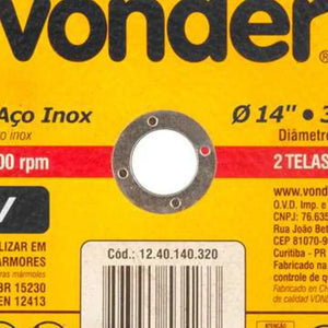 DISCO DE CORTE DCV 355X3,2X25,4MM GRÃO 30 1240140320 VONDER