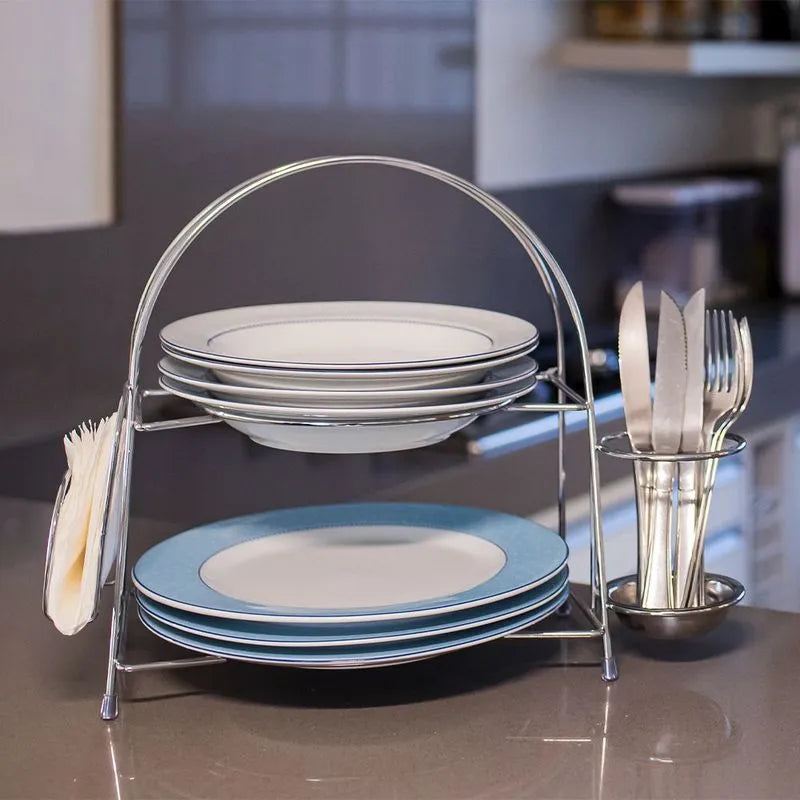 PORTA PRATOS / TALHERES / GUARDANAPOS ALICE CROMADO 1077 SCHMITT