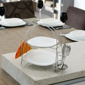 PORTA PRATOS / TALHERES / GUARDANAPOS ALICE CROMADO 1077 SCHMITT