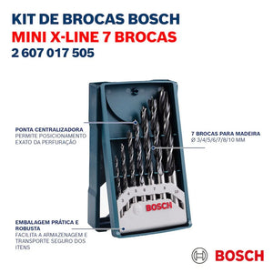 KIT X-LINE MINI 07PC PARA MADEIRA 2607017505#