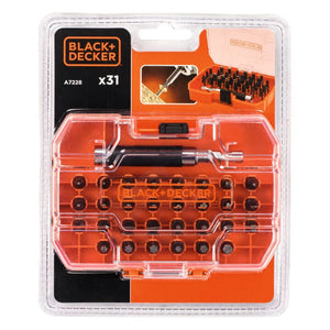 CONJUNTO DE BITS PARA PARAFUSAR COM 31 PEÇA A7228-XJ BLACK & DECKER