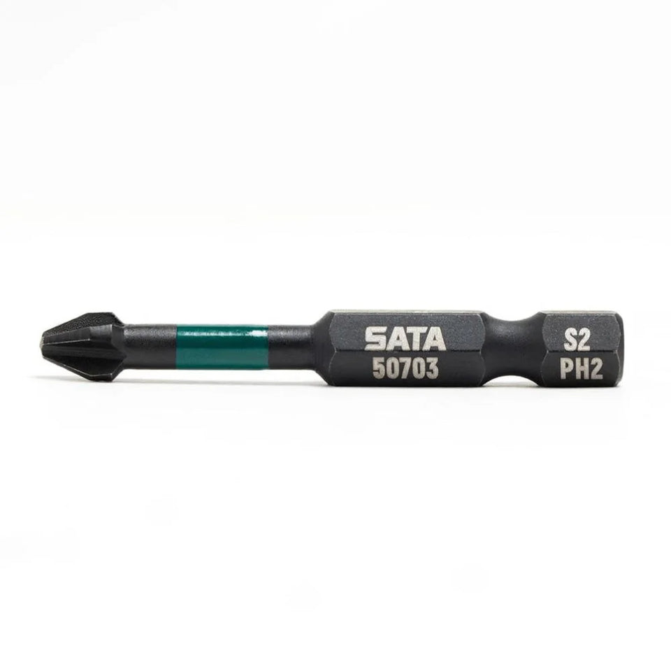 JOGO DE BITS DE IMPACTO N2 X 50MM COM 10 PEÇAS ST59703 SATA