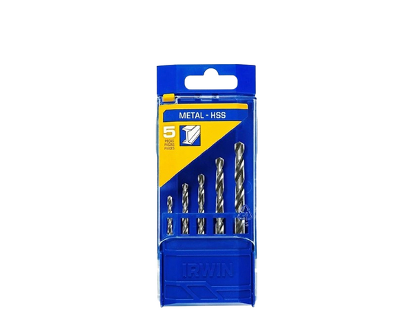 CONJUNTO DE BROCAS AÇO RÁPIDO 2 A 5MM COM 5 PEÇAS 1865306 IRWIN