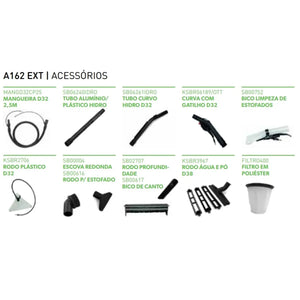 ASPIRADOR E EXTRATOR DE SÓLIDOS E LÍQUIDOS AEA162ECO 62LT 1400W 220V IPC