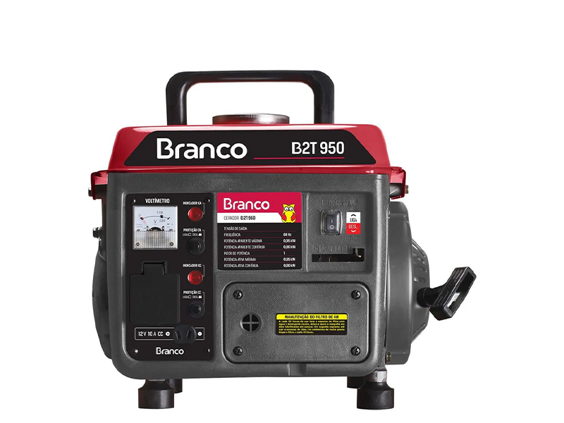 GERADOR DE ENERGIA A GASOLINA B2T 950T 90304063 BRANCO