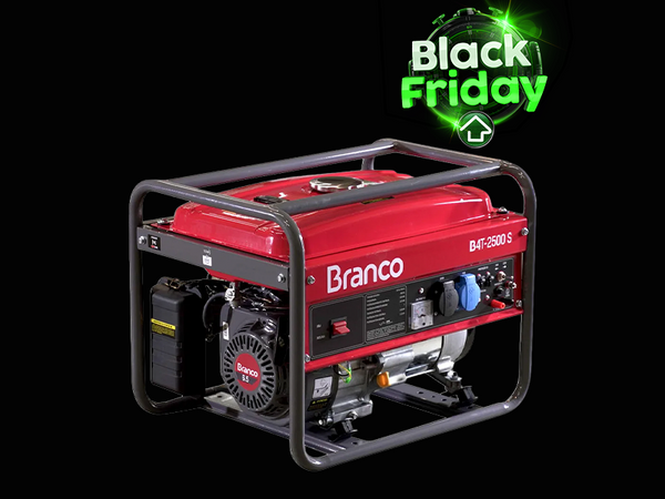 GERADOR DE NERGIA A GASOLINA BRANCO B4T 2500S 6,5CV 2,2KVA MANUAL