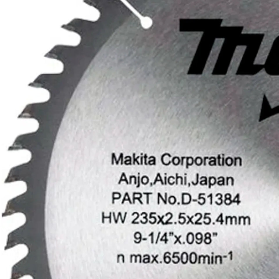 DISCO DE SERRA CIRCULAR 9/1.4" 235MM 60 DENTES D-51384 MAKITA