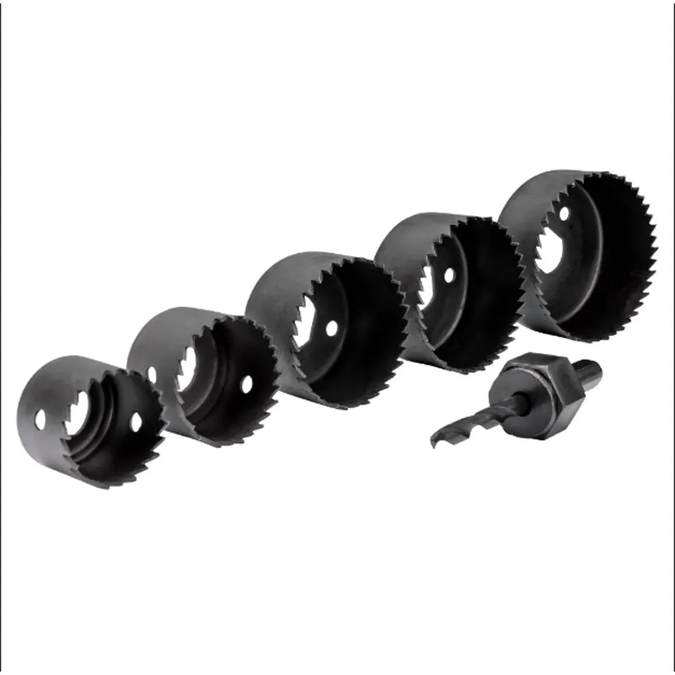 CONJUNTO DE SERRAS COPO AÇO DE CARBONO 6 PEÇAS D-70203 MAKITA