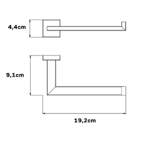 PAPELEIRA ETERNA INOX GOLD 192MM 21541 ITALY LINE