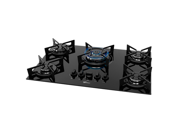 FOGÃO COOKTOP A GÁS 5Q TC FITLINE 36340.102674 BIVOLT FISCHER