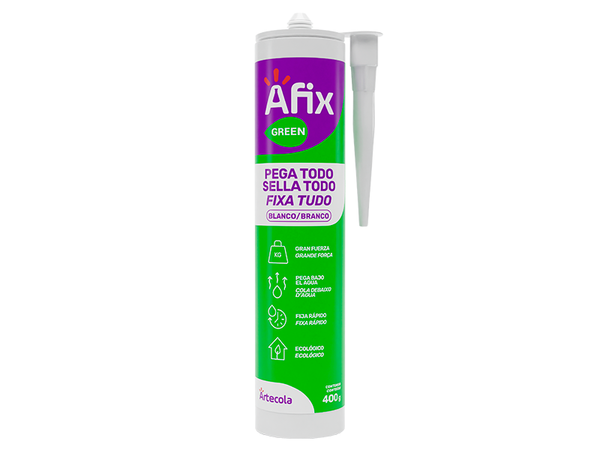 SILICONE FIXA TUDO USO GERAL BRANCO 400G AFIX