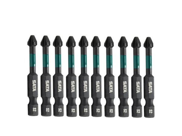 JOGO DE BITS DE IMPACTO PHILLIPS 1" 50MM COM 10 PEÇAS ST59702 SATA