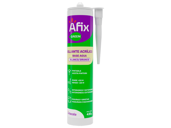 SILICONE SELANTE ACRÍLICO FIXA ESPELHO BRANCO 400G AFIX