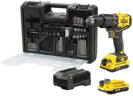 KIT PARAFUSADEIRA/FURADEIRA 20V COM 100 PEÇAS SBD715C2KA-BR STANLEY