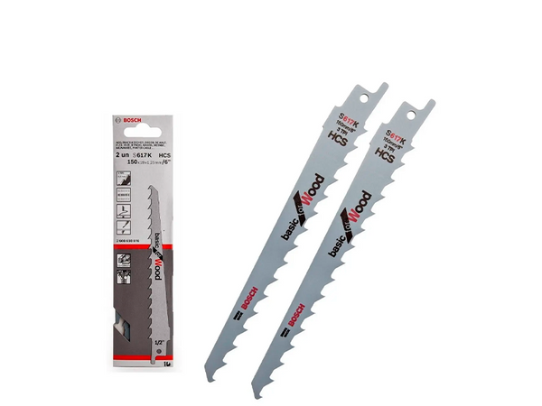 LÂMINA DE SERRA SABRE S617K 150MM COM 2 PEÇAS 2608650616 BOSCH