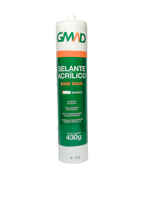 SELANTE ACRÍLICO BASE DE ÁGUA 430G BRANCO GMAD