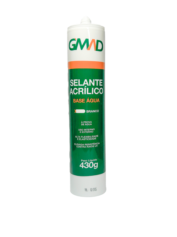 SELANTE ACRÍLICO BASE DE ÁGUA 430G BRANCO GMAD