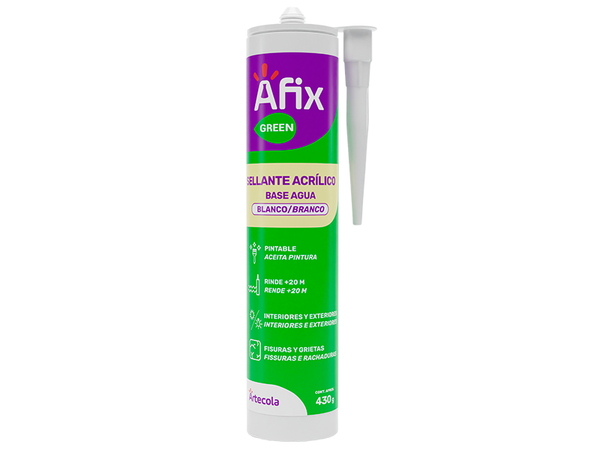 SILICONE SELANTE MULTIUSO BASE D'ÁGUA BRANCO 430G AFIX