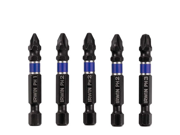 CONJUNTO DE BITS DE IMPACTO PH3 1/4" COM 5 PEÇAS 1865326 IRWIN