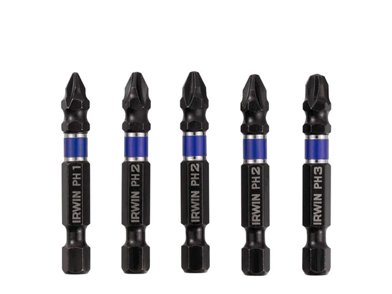 CONJUNTO DE BITS DE IMPACTO PH3 1/4" COM 5 PEÇAS 1865326 IRWIN