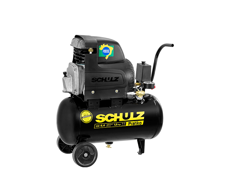 MOTOCOMPRESSOR DE AR PORTÁTIL PRATIKO CSI 6,6/20 220V SCHULZ