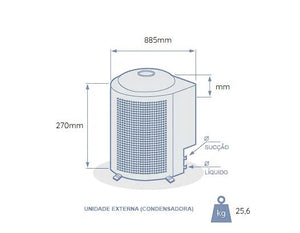 AR CONDICIONADO SPLIT HI WALL 18.000 BTUS INVERTER PAC18FC 220V PHILCO