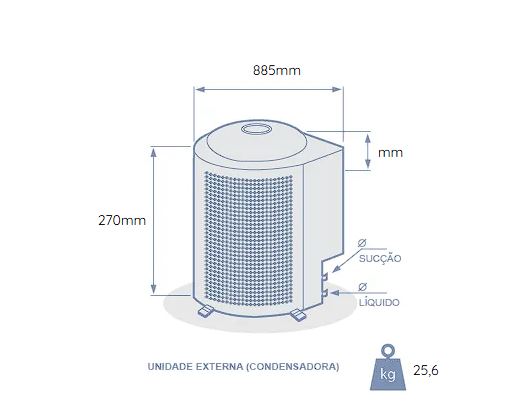 AR CONDICIONADO SPLIT HI WALL 18.000 BTUS INVERTER PAC18FC 220V PHILCO