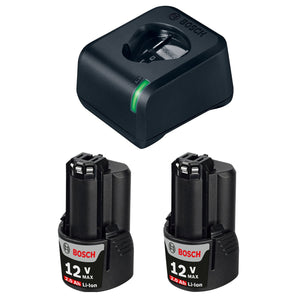KIT 2 BATERIAS+CARREGADOR 12V GAL 12-20 1600A021KS BOSCH