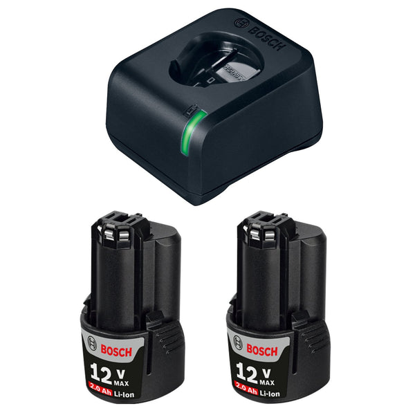 KIT 2 BATERIAS+CARREGADOR 12V GAL 12-20 1600A021KS BOSCH