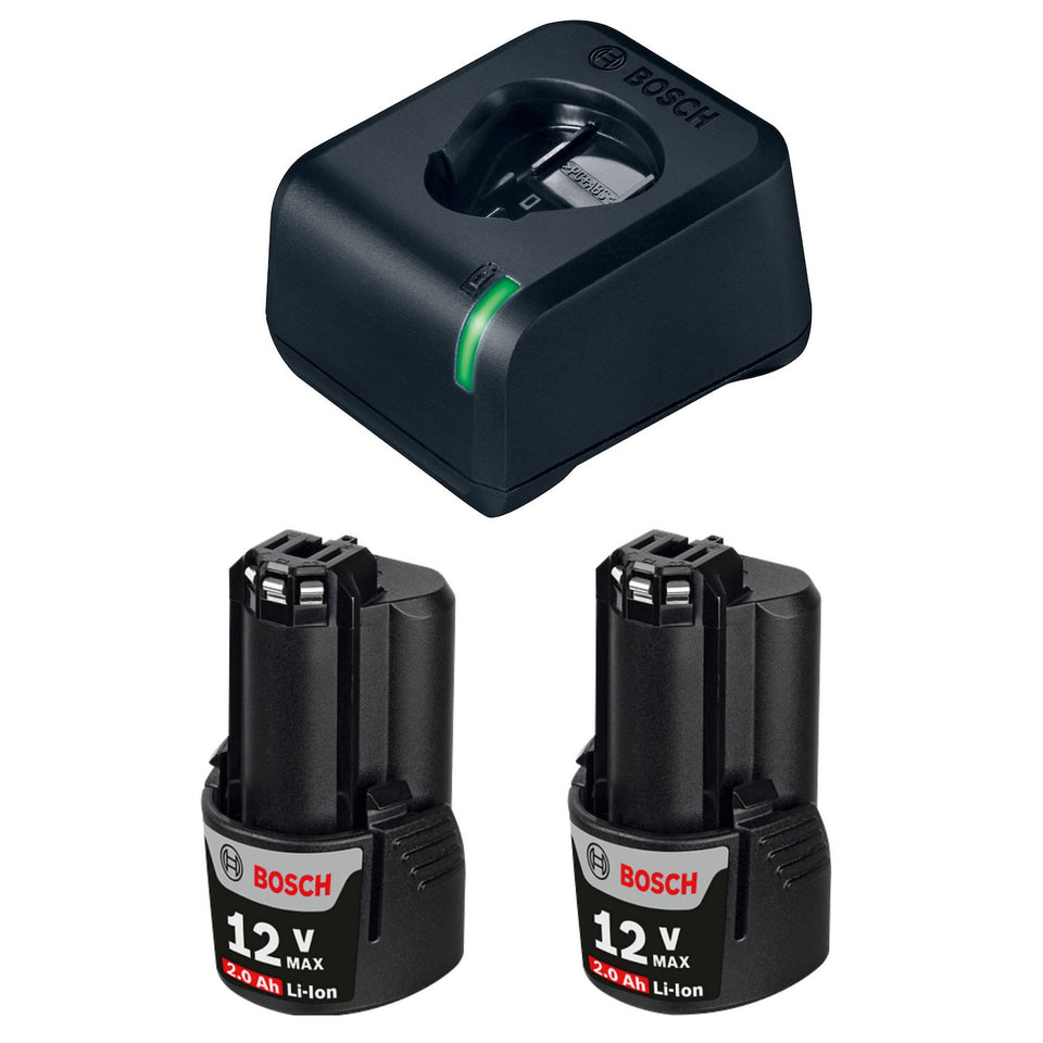 KIT 2 BATERIAS+CARREGADOR 12V GAL 12-20 1600A021KS BOSCH