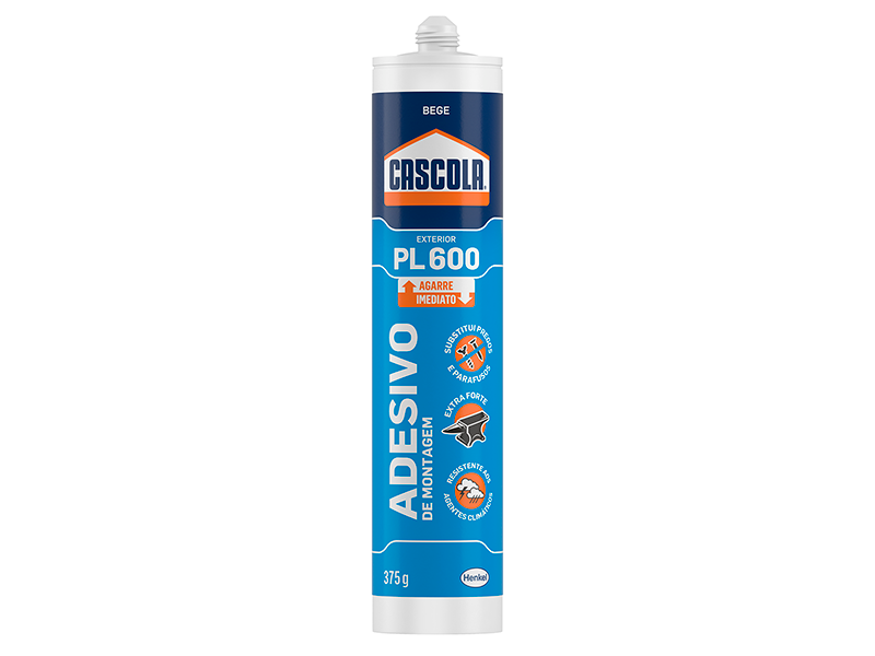 CASCOLA MONTA E FIXA PL600 375G EXTERIOR BEGE