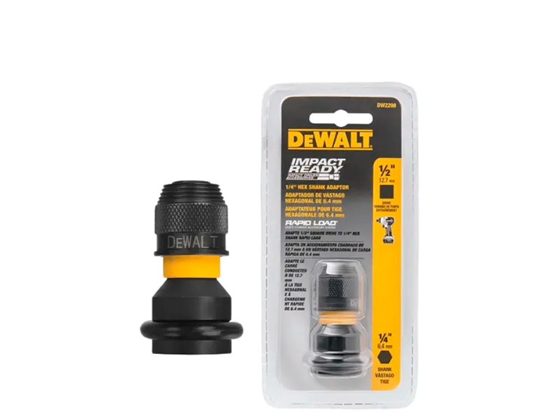 ADAPTADOR PARA SOQUETE 1/2" BITS 1/4" DW2298 G DEWALT