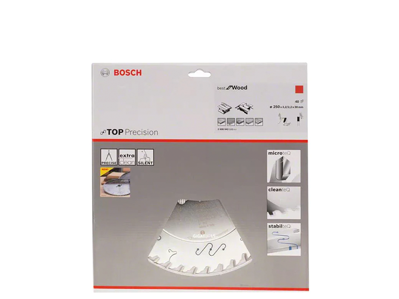DISCO DE SERRA CIRCULAR TOP 250MM 10" 40 DENTES 2608642111 BOSCH