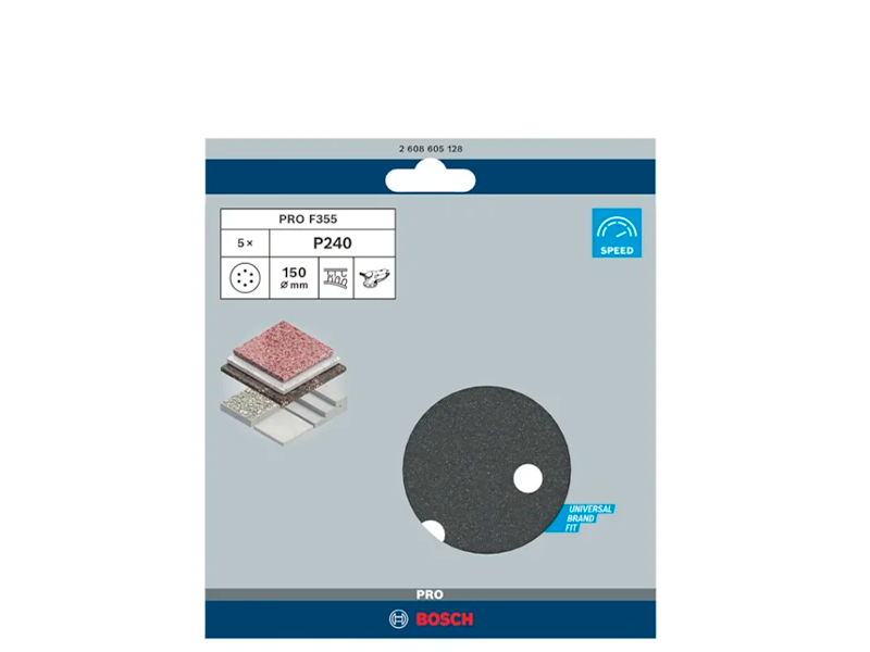 DISCO DE LIXA 150MM GR240 COM 5 PEÇAS 2608605128 BOSCH