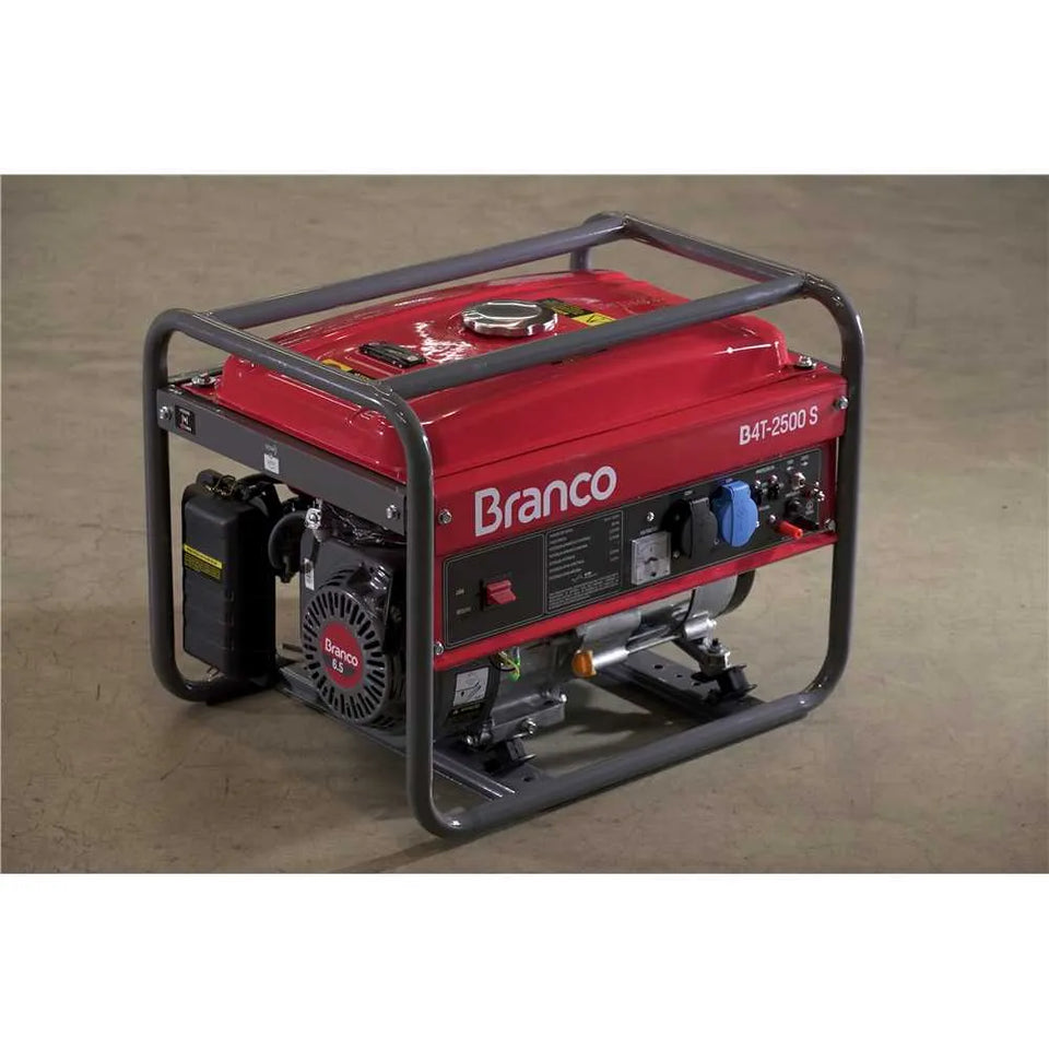GERADOR DE NERGIA A GASOLINA BRANCO B4T 2500S 6,5CV 2,2KVA MANUAL