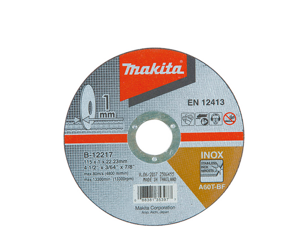 DISCO ABRASIVO PARA INOX 4.1/2" B-12217 MAKITA