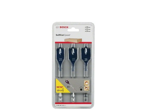 JOGO DE BROCAS CHATAS SELF CUT PARA MADEIRA 20/22/25MM COM 3 PEÇAS 2608587011 BOSCH