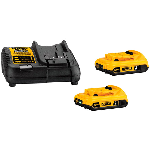 KIT 2 BATERIAS 20V MAX + CARREGADOR BIVOLT DCB203C2-BR DEWALT