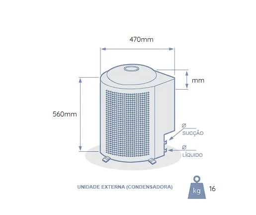 AR CONDICIONADO SPLIT HI WALL 12.000 BTUS INVERTER PAC12FC 220V PHILCO