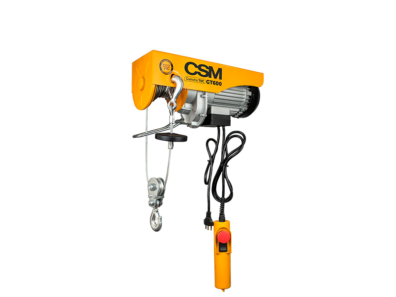 GUINCHO DE COLUNA ELÉTRICO TEC 300/600KG MONOFÁSICO SEM CAÇAMBA CSM