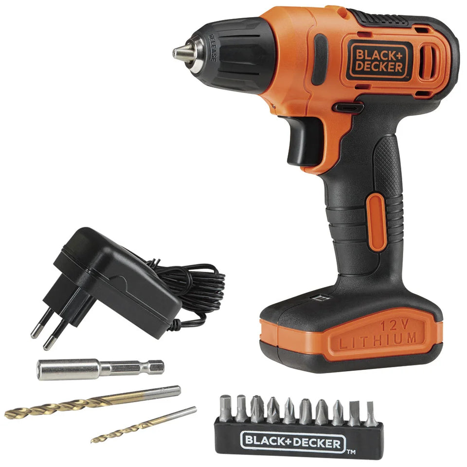 PARAFUSADEIRA/FURADEIRA 12V COM 13 ACESSÓRIOS LD12S-BR BLACK&DECKER