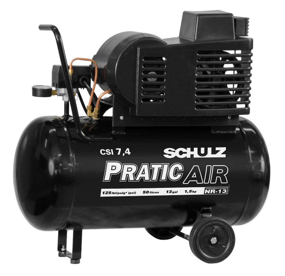 COMPRESSOR DE AR PRATIC AIR CSI 7.4/50 1.5CV 220V 921.3509-0 SCHULZ