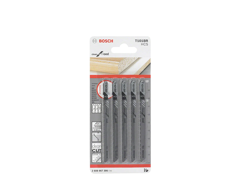 LÂMINA DE SERRA TICO-TICO 5 PEÇAS T101BR 2608667306 BOSCH